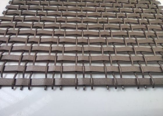 Red Copper Square Hole W1000mm L2000mm Decorative Metal Mesh For Home
