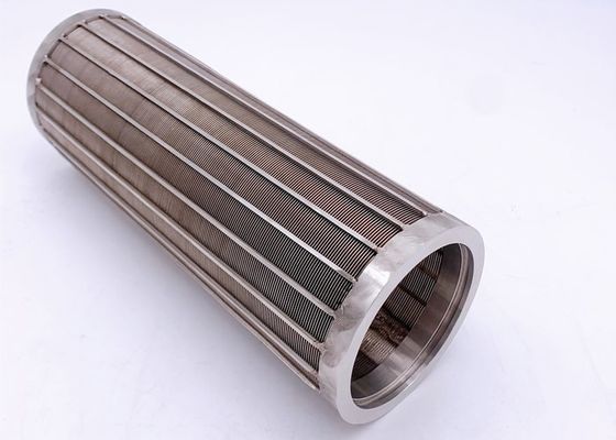 100um 600mm Length Wedge Wire Screen Filter , V Wire Screen Filter Cylinder